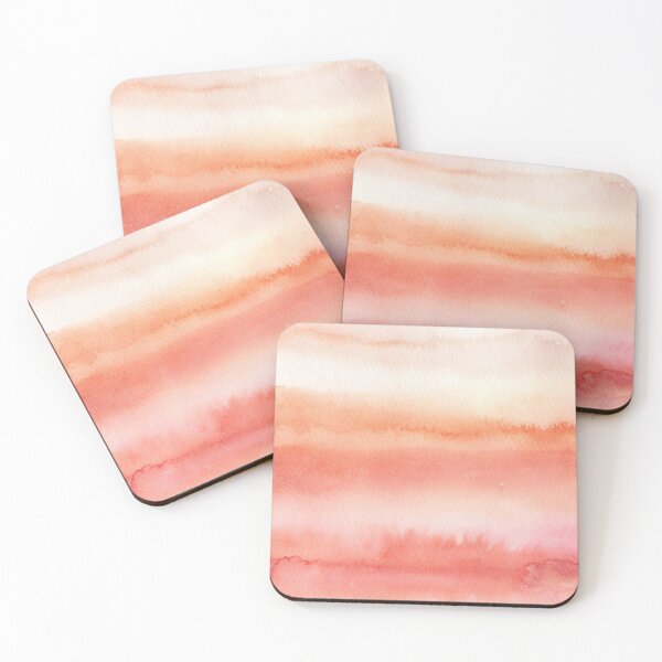 Item preview, Blush pink striped pink watercolor stripes color gradient designed and sold by patterncrow.