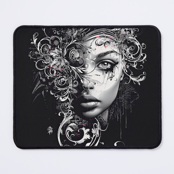 Item preview, Woman portrait in black and white designed and sold by FlowersColorful.