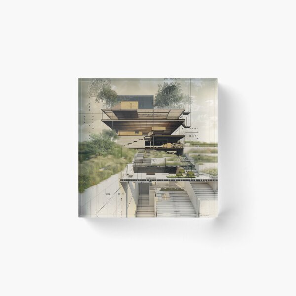 Item preview, architectural drawing  designed and sold by PricklyPeanut.