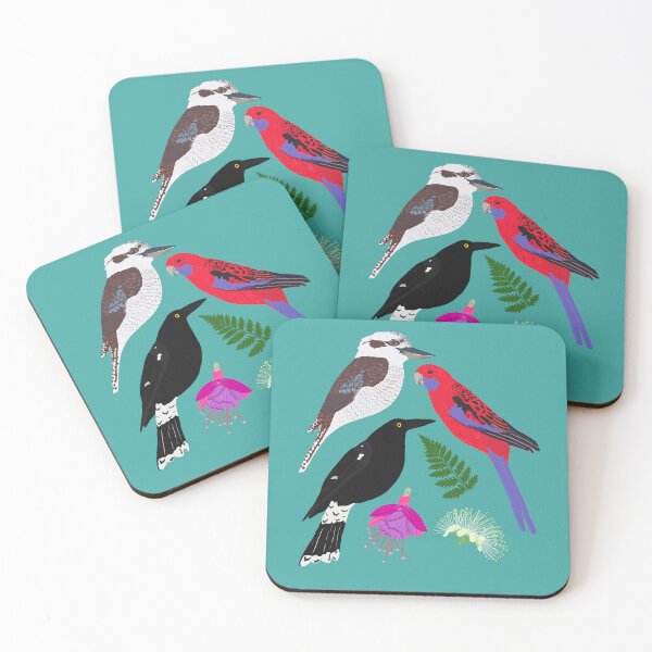 Item preview, From your window Australian Birds Flowers single design version  designed and sold by Lozzie Eliza Designs.