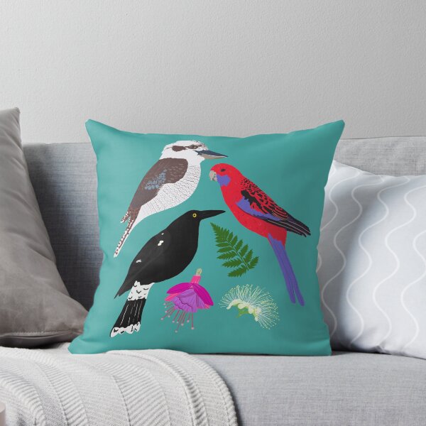 Item preview, From your window Australian Birds Flowers single design version  designed and sold by Lozzie Eliza Designs.