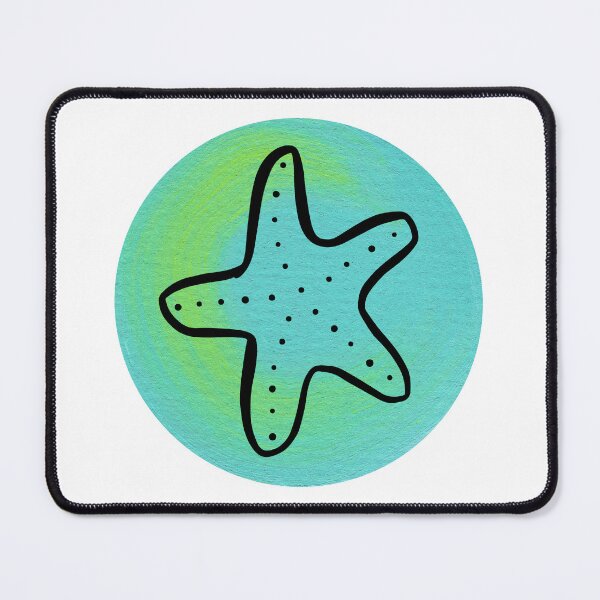 Item preview, Starfish on Painted Aqua Circle designed and sold by Sally Cummings.