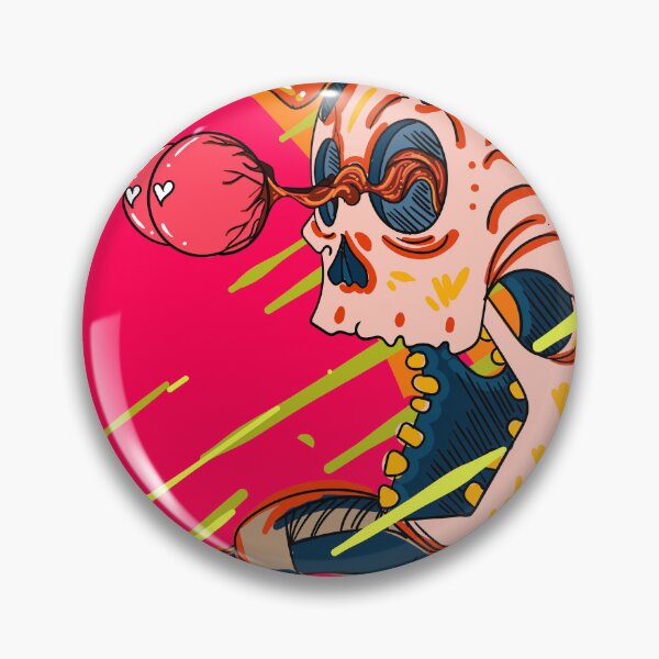 Item preview, funny colorful screaming skull designed and sold by A_fishhh.