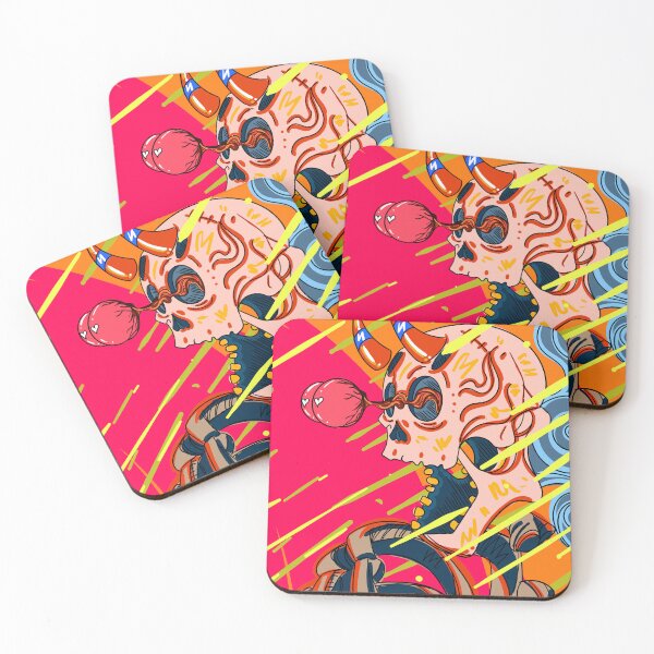 Item preview, funny colorful screaming skull designed and sold by A_fishhh.