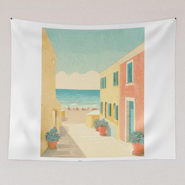 Item preview, Retro Vintage Travel Poster - Relaxed Rimini, Italy on the Mediterranean designed and sold by pod24.
