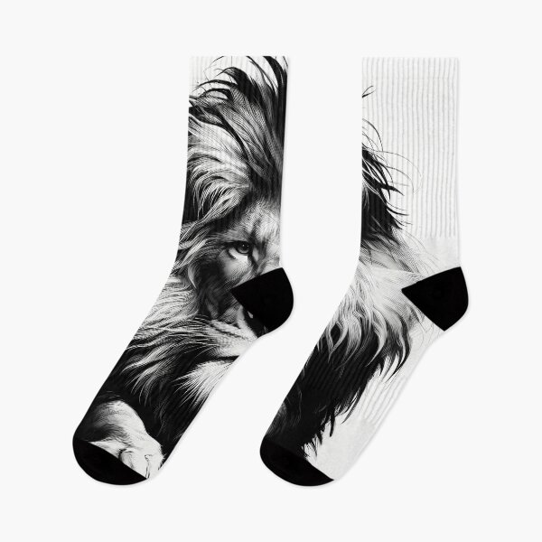 Item preview, Monarch’s Gaze: Majestic Monochrome Lion designed and sold by Patriot Artyfact.