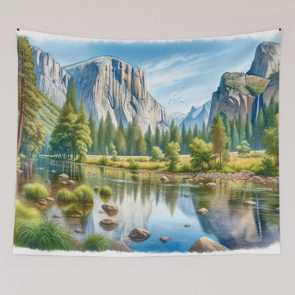 Item preview, Yosemite river idyll designed and sold by Cerberus-Art.