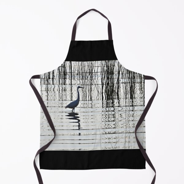 Item preview, Egret on the lake, black and gray designed and sold by Juviraga.