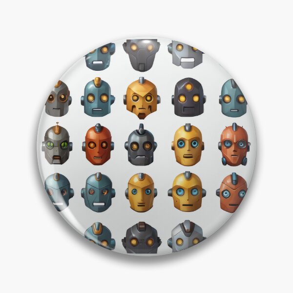 Item preview, Cybernetic Expressions: A Gallery of Futuristic Machine Faces designed and sold by MadebyTommy.