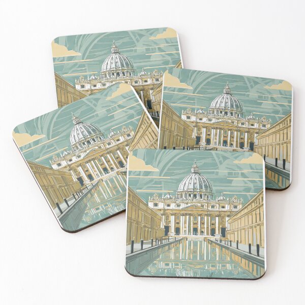 Item preview, Vintage St. Peter's Cathedral (St. Peter's Basilica) - Minimalist Retro Travel Poster Rome designed and sold by pod24.