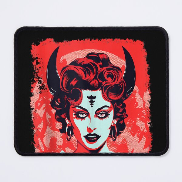 Item preview, Satanic Devils Girls Red Demon Funny Retro Imp Hell Halloween Skull Graphic designed and sold by LeeLittlee.