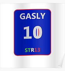 F1 Pierre Gasly 10 Toro Rosso Design Poster