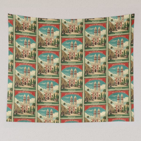 Item preview, San Jose de Gracia Aguascalientes Chiapas Magic Town Vintage Travel Tourism Poster  designed and sold by TravelersGems.