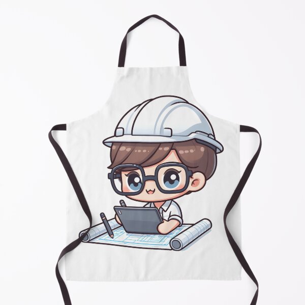 Item preview, Kawaii Architect With Blueprint Glasses designed and sold by CanvasCutie.