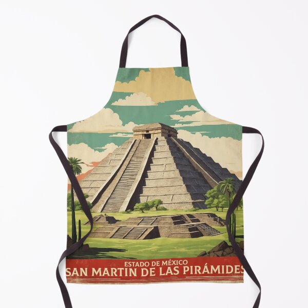 Item preview, San Martin de las Piramides Estado de Mexico Magic Town Vintage Travel Tourism Poster designed and sold by TravelersGems.