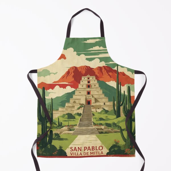 Item preview, San Pablo Villa de Mitla Oaxaca Magic Town Vintage Travel Tourism Poster designed and sold by TravelersGems.