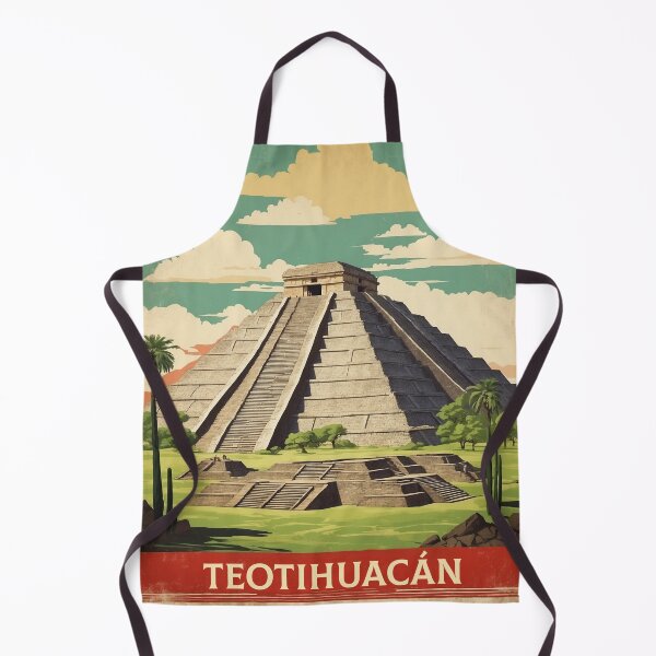 Item preview, Teotihuacan Mexico Magic Town Vintage Travel Tourism Poster designed and sold by TravelersGems.