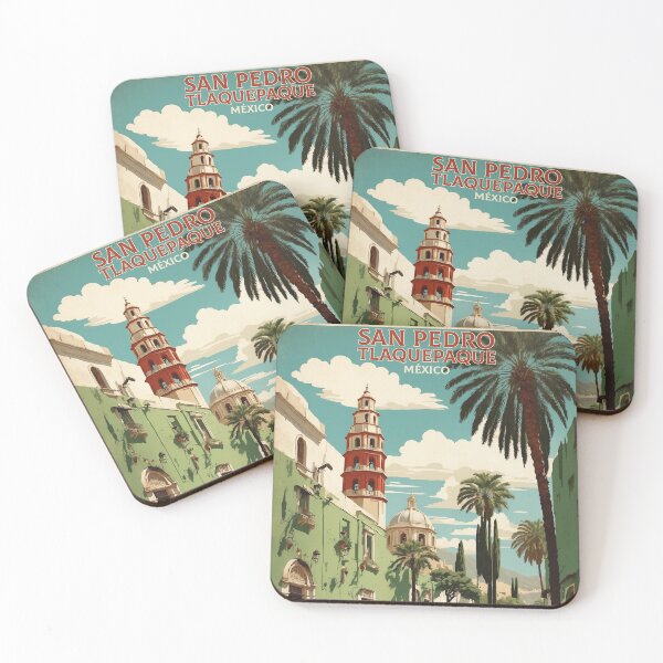 Item preview, San Pedro Tlaquepaque Mexico Magic Town Vintage Travel Tourism Poster  designed and sold by TravelersGems.