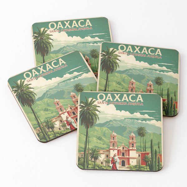 Item preview, Santa Catarina Juquila Oaxaca Mexico Magic Town Vintage Travel Tourism Poster  designed and sold by TravelersGems.
