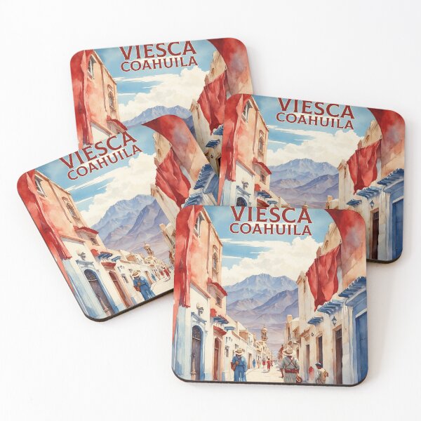 Item preview, Viesca Coahuila Mexico Magic Town Vintage Travel Tourism Watercolor Poster  designed and sold by TravelersGems.
