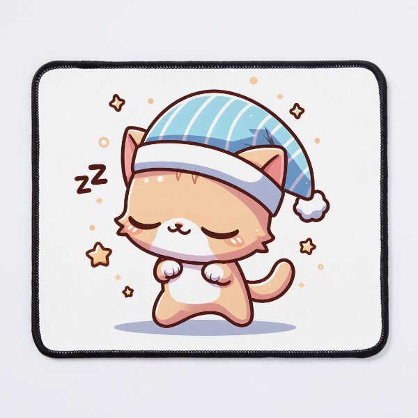 Item preview, Kawaii Kitten With Nightcap designed and sold by CanvasCutie.