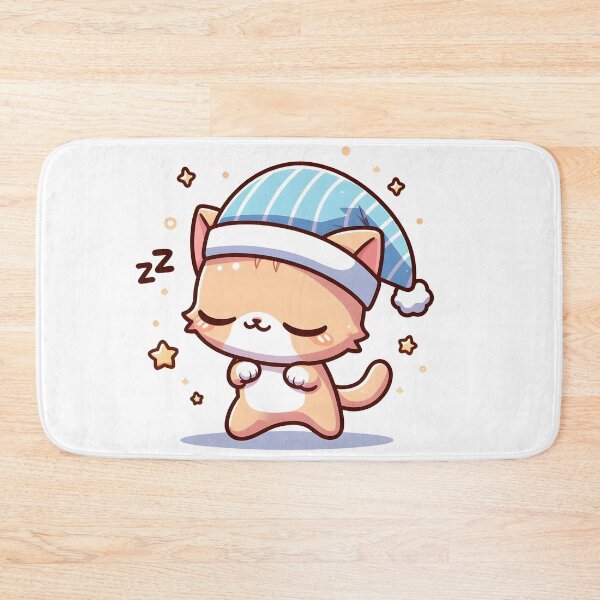 Item preview, Kawaii Kitten With Nightcap designed and sold by CanvasCutie.