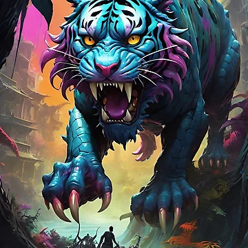 Artwork thumbnail, Tiger demon by Rooklife