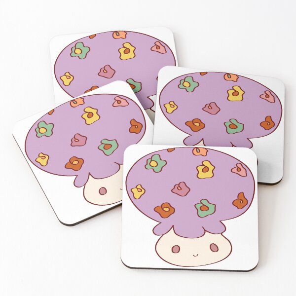 Item preview, Melo the Mushroom purple (Cute kawaii mushroom kids drawing) (OC) designed and sold by cKayseyDoodles.