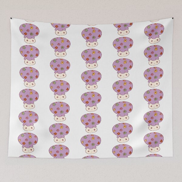 Item preview, Melo the Mushroom purple (Cute kawaii mushroom kids drawing) (OC) designed and sold by cKayseyDoodles.