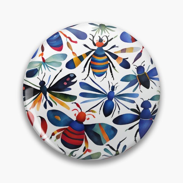 Item preview, Colorful Bugs Otomi Watercolor Art  designed and sold by Manitarka.