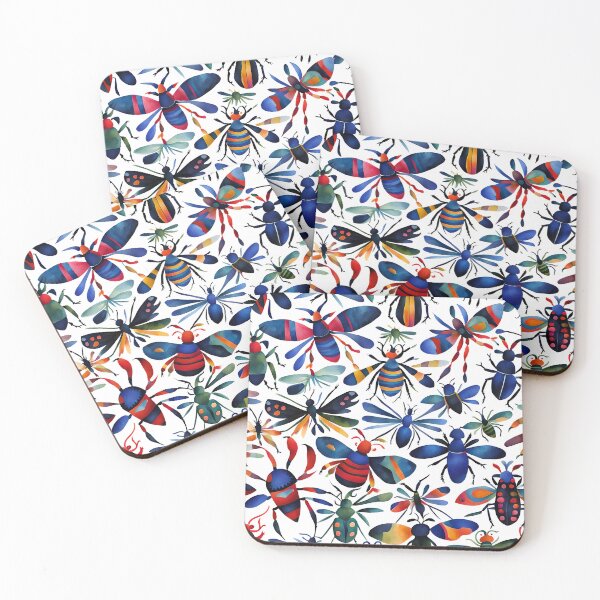 Item preview, Colorful Bugs Otomi Watercolor Art  designed and sold by Manitarka.