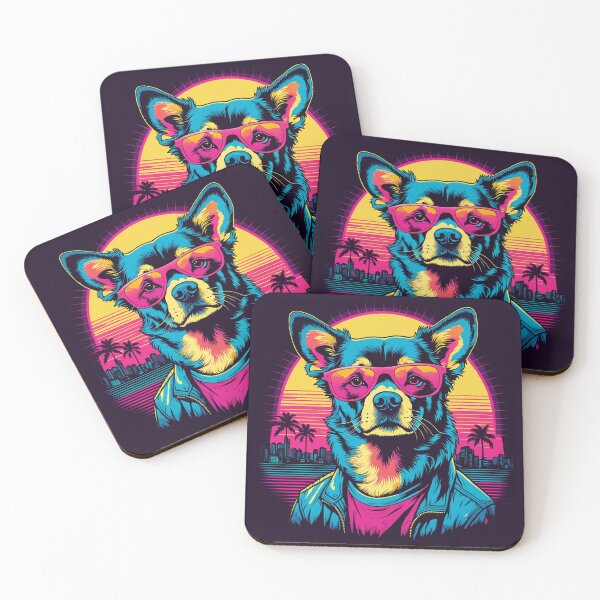Item preview, Dog with glasses the canine soundtrack of fashion, with each step accompanied by chords of elegance and stylish rhythm designed and sold by Pulsant  Paintings.