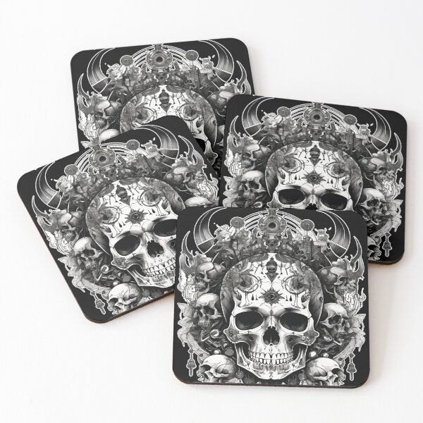 Item preview, Skull : black and white death tatoo, I'm not dead yet designed and sold by VonKalt.
