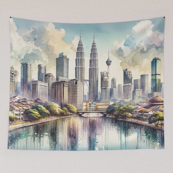 Item preview, Sunrise over Kuala Lumpur designed and sold by Cerberus-Art.