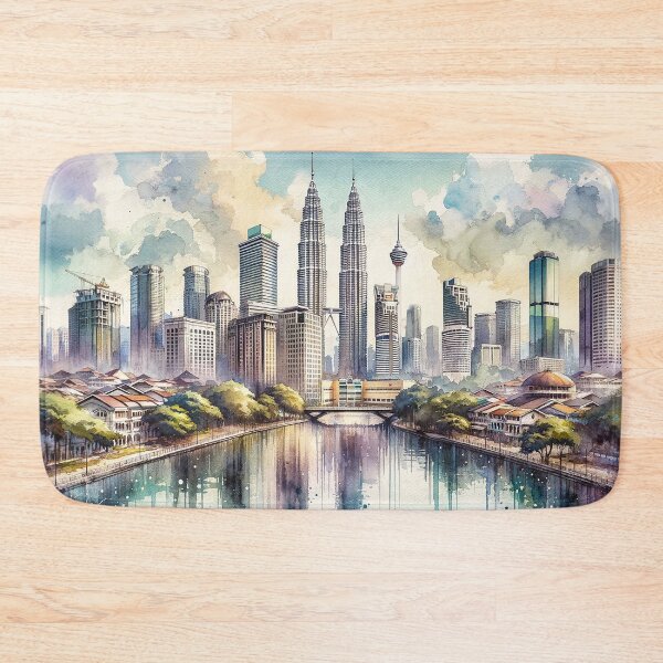 Item preview, Sunrise over Kuala Lumpur designed and sold by Cerberus-Art.