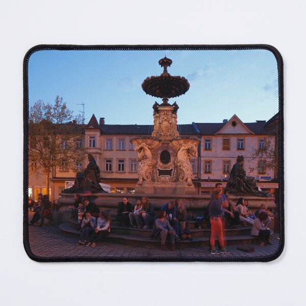 Item preview, Market square with Palais Stutterheim and fountain at dusk, Erlangen designed and sold by Torsten Krüger.