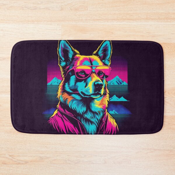 Item preview, When your little dog adopts glasses, each encounter with other furry friends becomes a style festival, with curious noses and elegant lenses greeting each other designed and sold by Pulsant  Paintings.