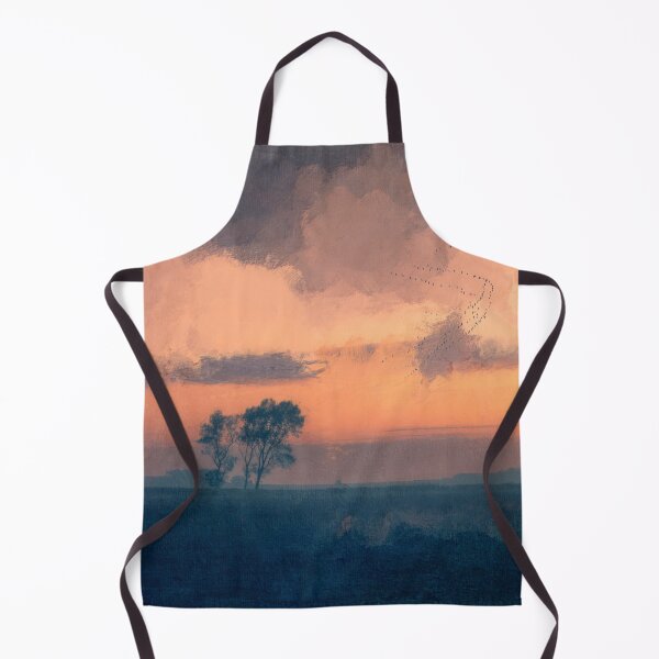 Item preview, Misty Painterly Autumn Morning Landscape designed and sold by Dyrk Wyst Redbubble Shop.