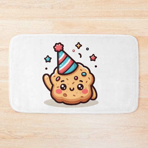 Item preview, Kawaii Cookie With Party Hat designed and sold by CanvasCutie.