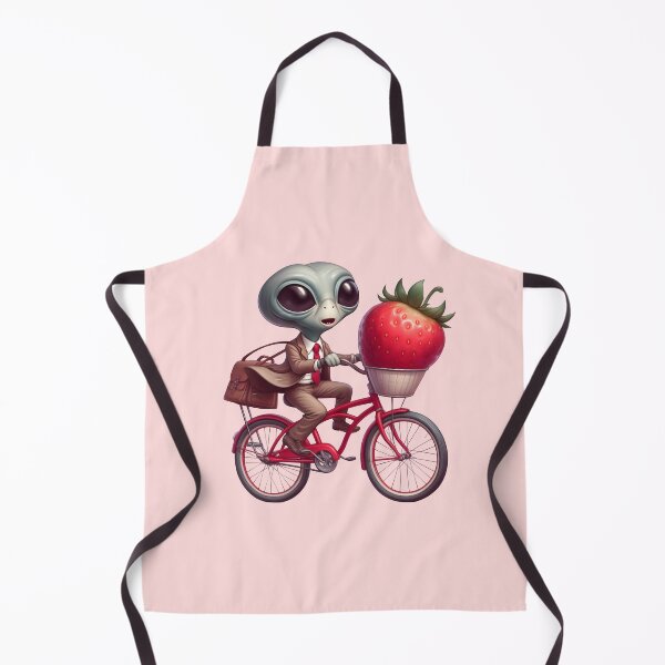 Item preview, Funny Alien riding bicycle  designed and sold by Animalpetslover.