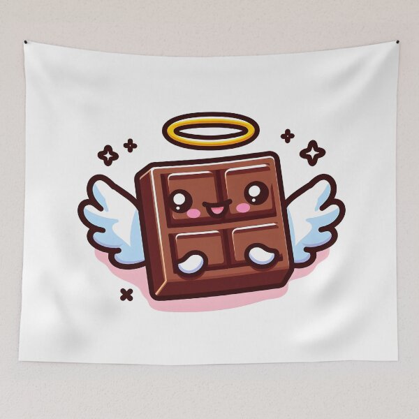 Item preview, Kawaii Chocolate With Halo Flying designed and sold by CanvasCutie.