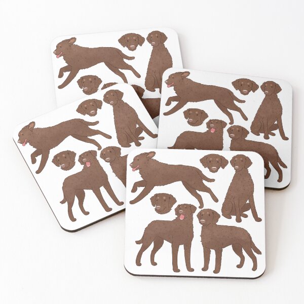 Item preview, Curly coated retriever dog pattern  designed and sold by Yaragold.
