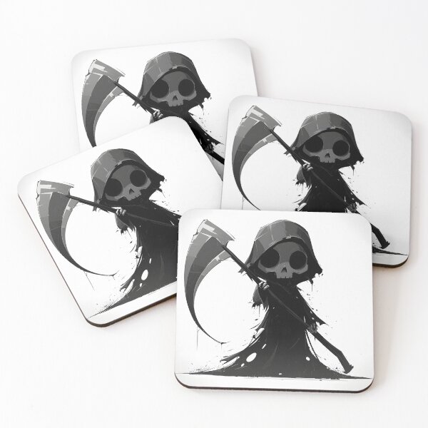 Item preview, Cute Kawaii Grim Reaper designed and sold by CoolMantras.