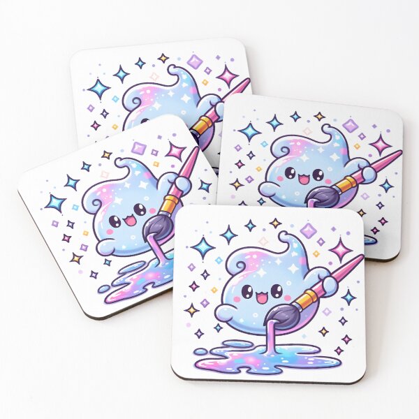 Item preview, Kawaii Sparkling Banshee With Paintbrush designed and sold by CanvasCutie.