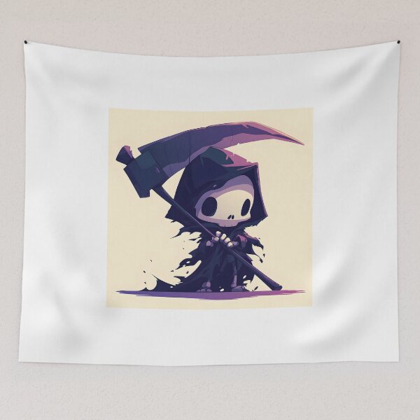 Item preview, Cute Kawaii Grim Reaper designed and sold by CoolMantras.