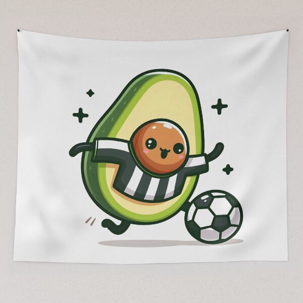 Item preview, Kawaii Avocado With A Soccer Jersey designed and sold by CanvasCutie.