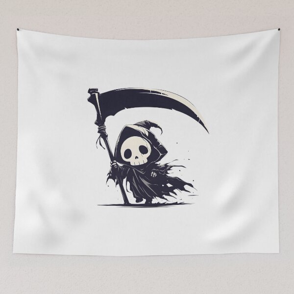 Item preview, Cute Kawaii Grim Reaper designed and sold by CoolMantras.
