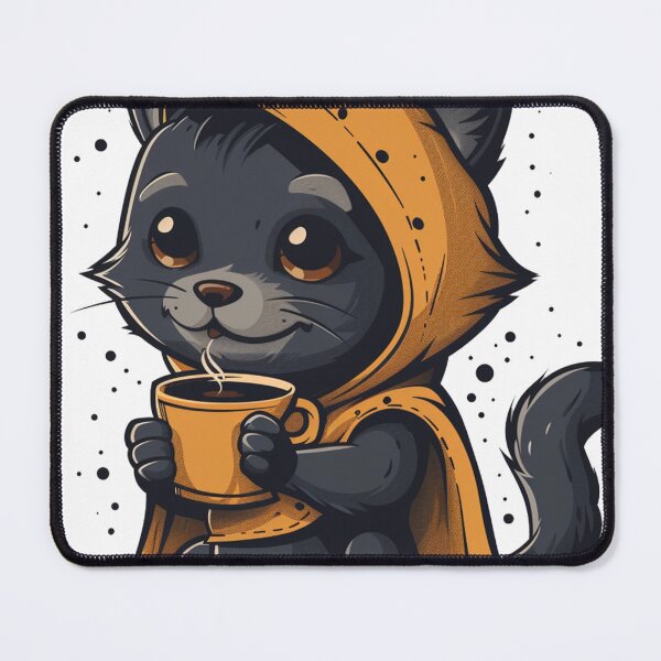 Item preview, Misty Morning Cat Monk with Tea designed and sold by dungeonwarriors.