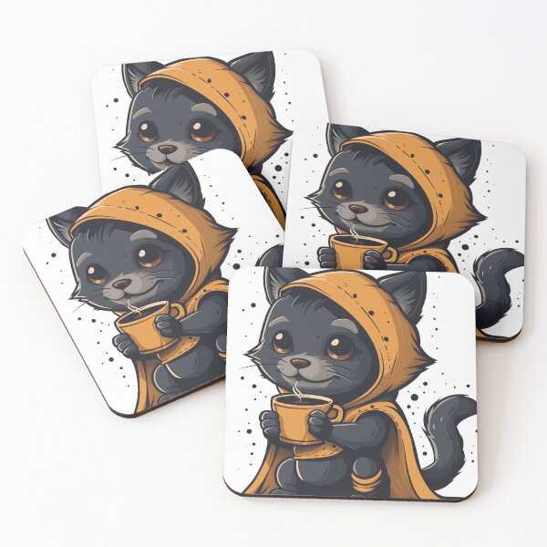Item preview, Misty Morning Cat Monk with Tea designed and sold by dungeonwarriors.