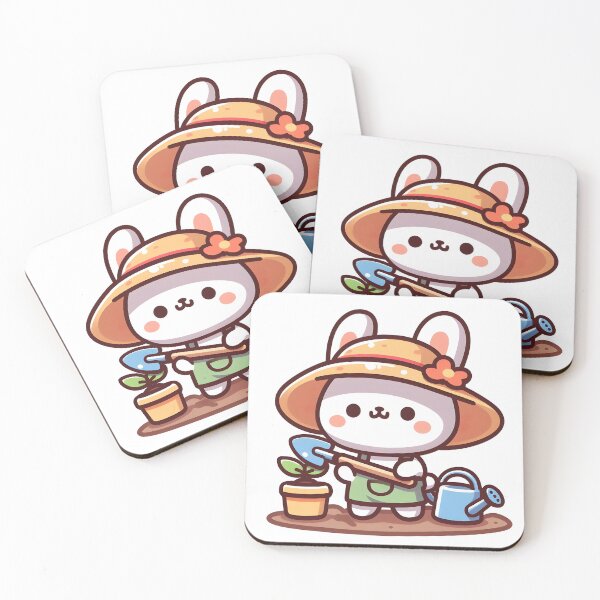 Item preview, Kawaii Rabbit With Sun Hat designed and sold by CanvasCutie.